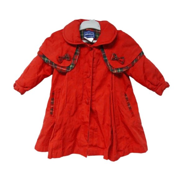Rothschild . red pleated coat . size 2T